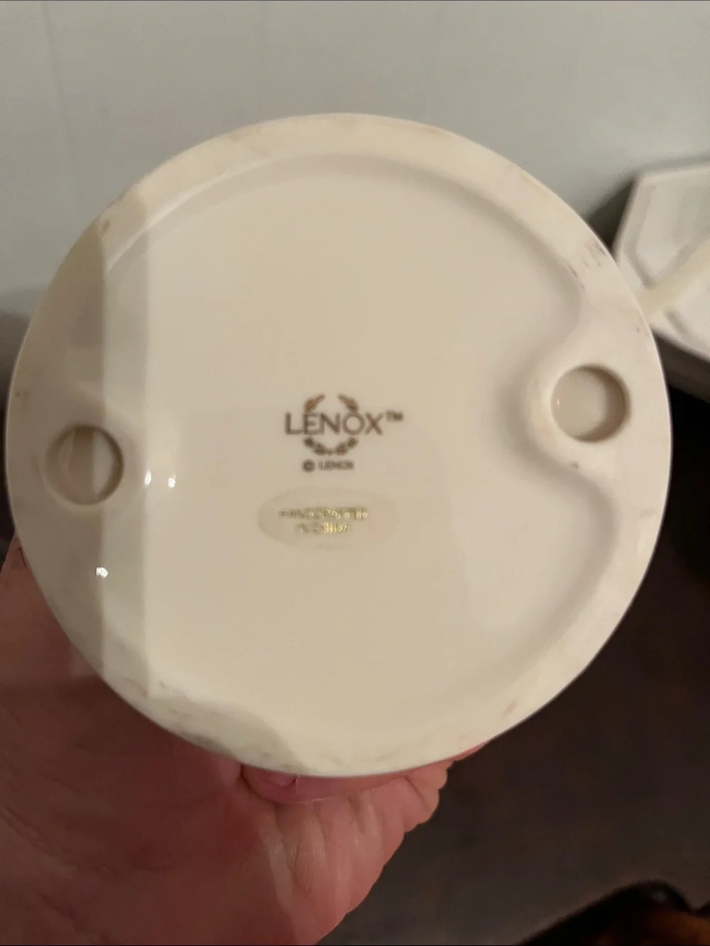 Lenox Classic White Porcelain Rose Candle Holders with Gold Trim